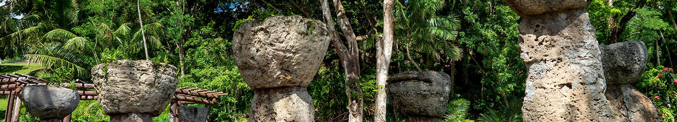 Guam scenery rock formations.