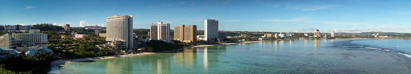 Coastal shot of Guam.
